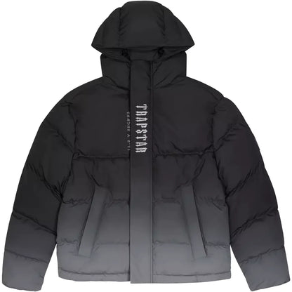 Trapstar Decoded Hooded Puffer 2.0 Jacket - Black Gradient