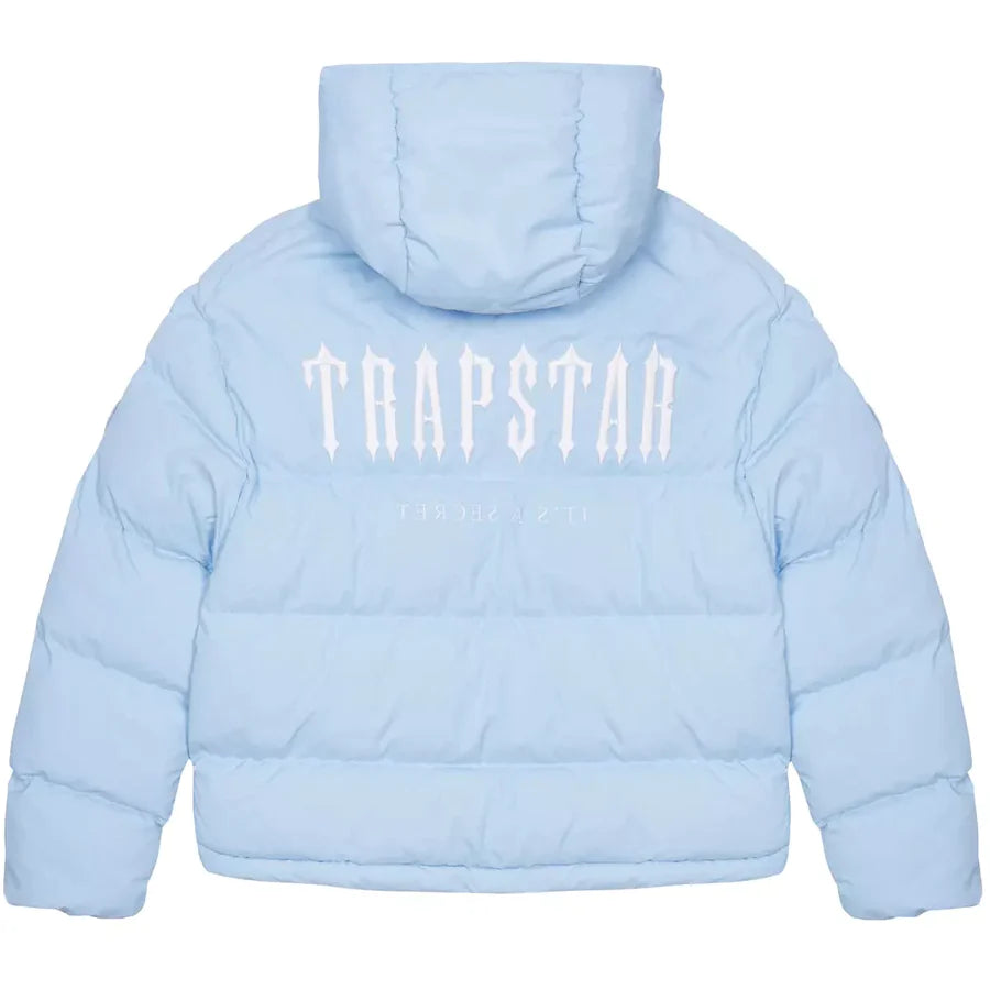 Trapstar Decoded Hooded Puffer 2.0 Jacket - Ice Blue