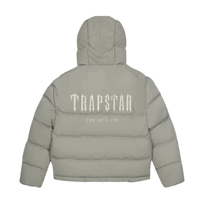 Trapstar Decoded Hooded Puffer 2.0 Jacket - Light Smoke Grey