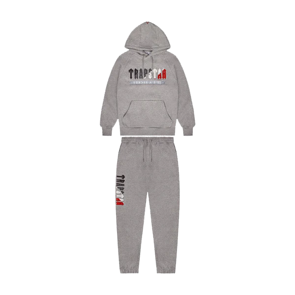 Trapstar Chenille Decoded 2.0 Tracksuit - Grey/Red