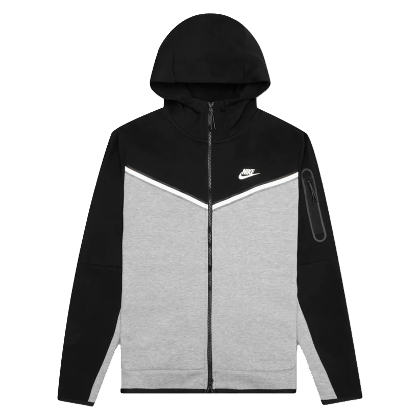 Nike Tech Fleece Hoodie - Black/Grey/White (New Season)