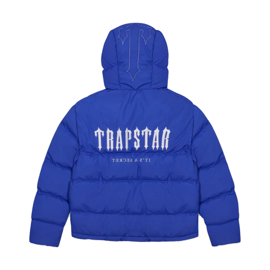Trapstar Decoded Hooded Puffer 2.0 Jacket - Dazzling Blue
