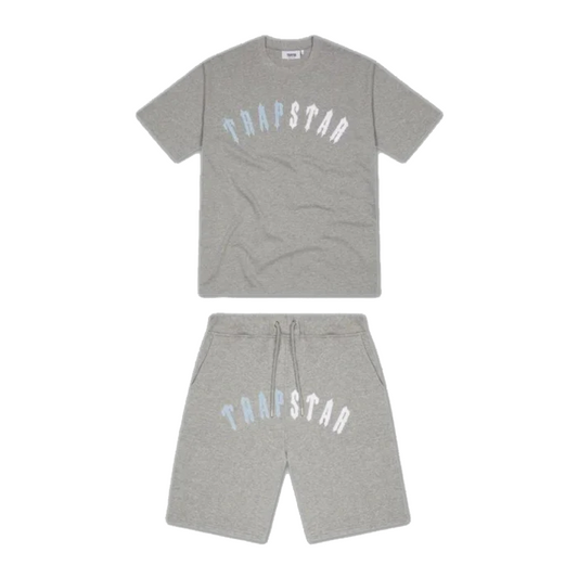 Trapstar Irongate Arch Chenille Shorts Set - Grey Ice Edition