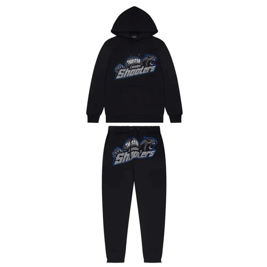 Trapstar London Shooters Tracksuit - Black and Blue Ice